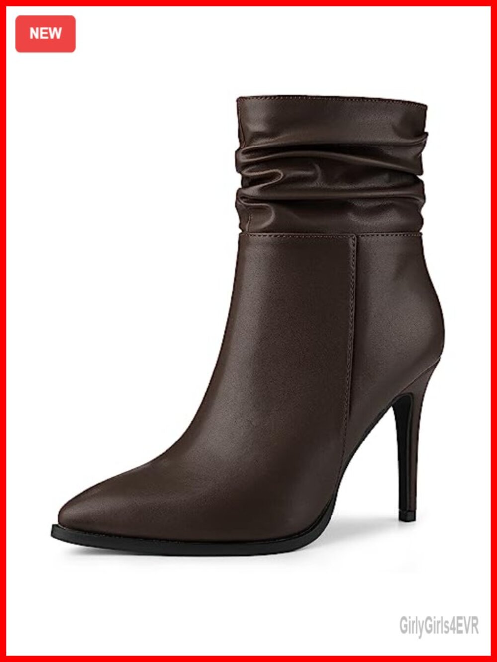 Perphy Slouch Pointed Toe Stiletto Heel Ankle Bootie Dressy Boots for Women